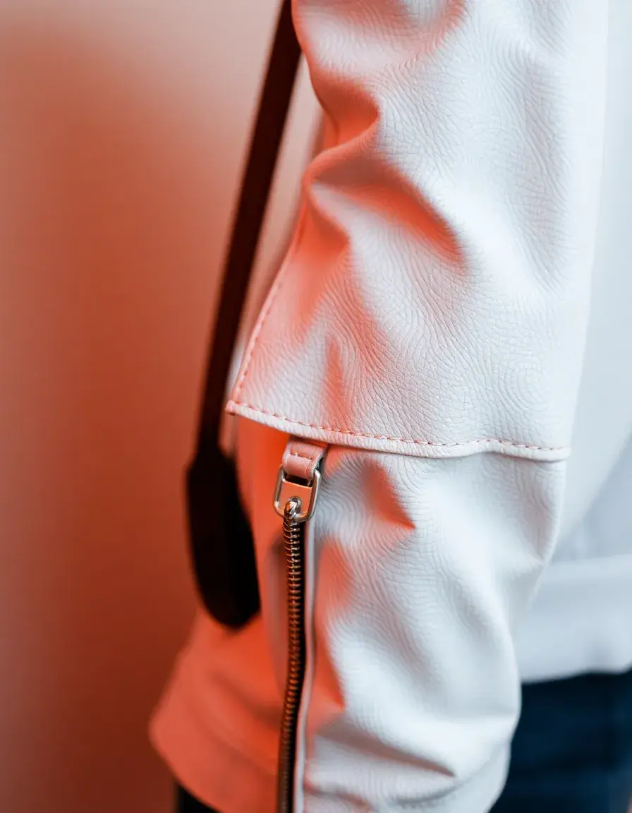 Weißer Anti-Diebstahl Lederrucksack Damen