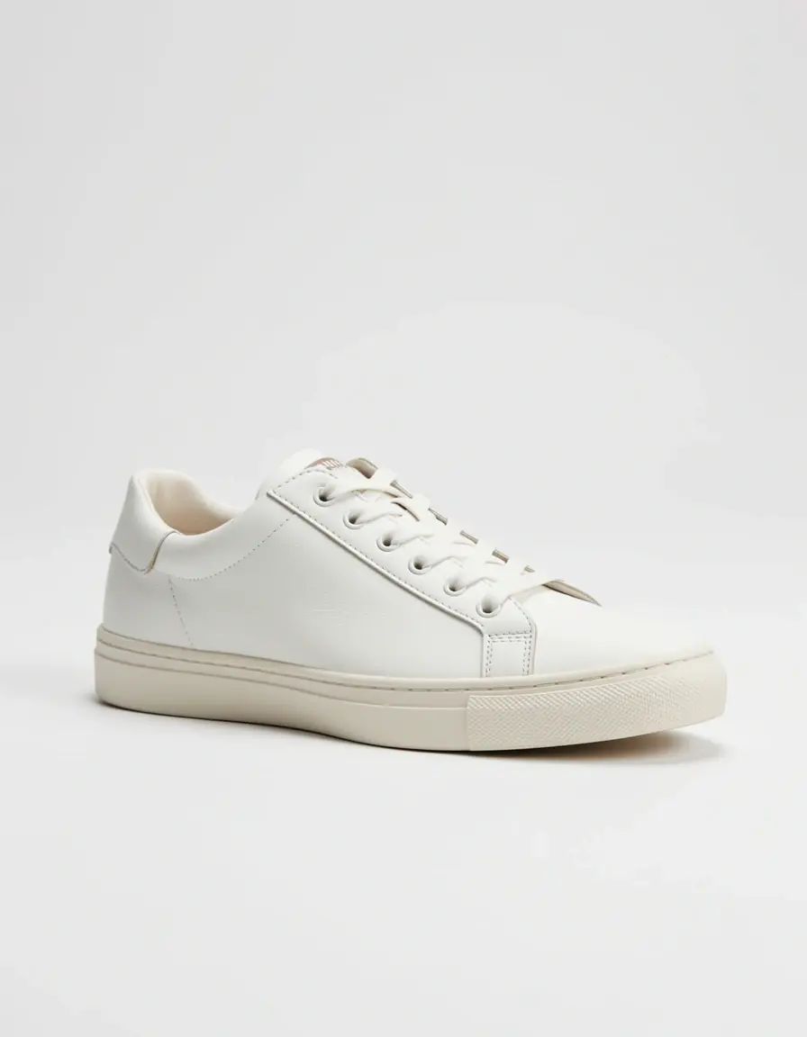 Lässiger weißer Damen Sneaker aus weichem Leder