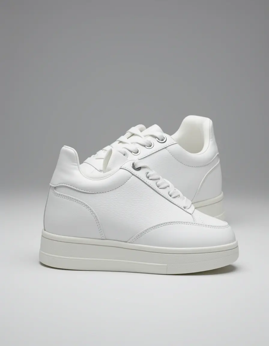 Premium Leder Sneaker Damen in Weiß mit luxuriöser Verarbeitung