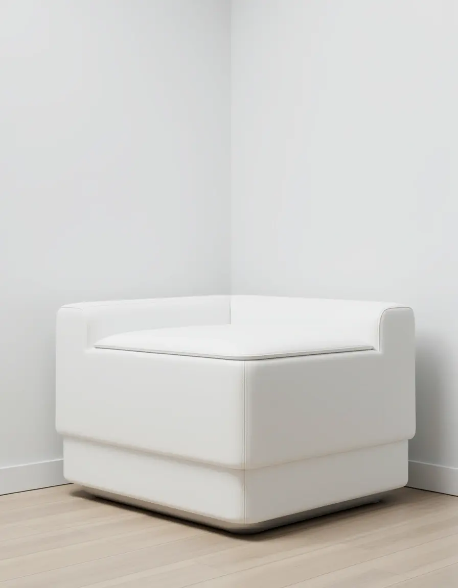 Weißes modernes Ledersofa elegante Optik