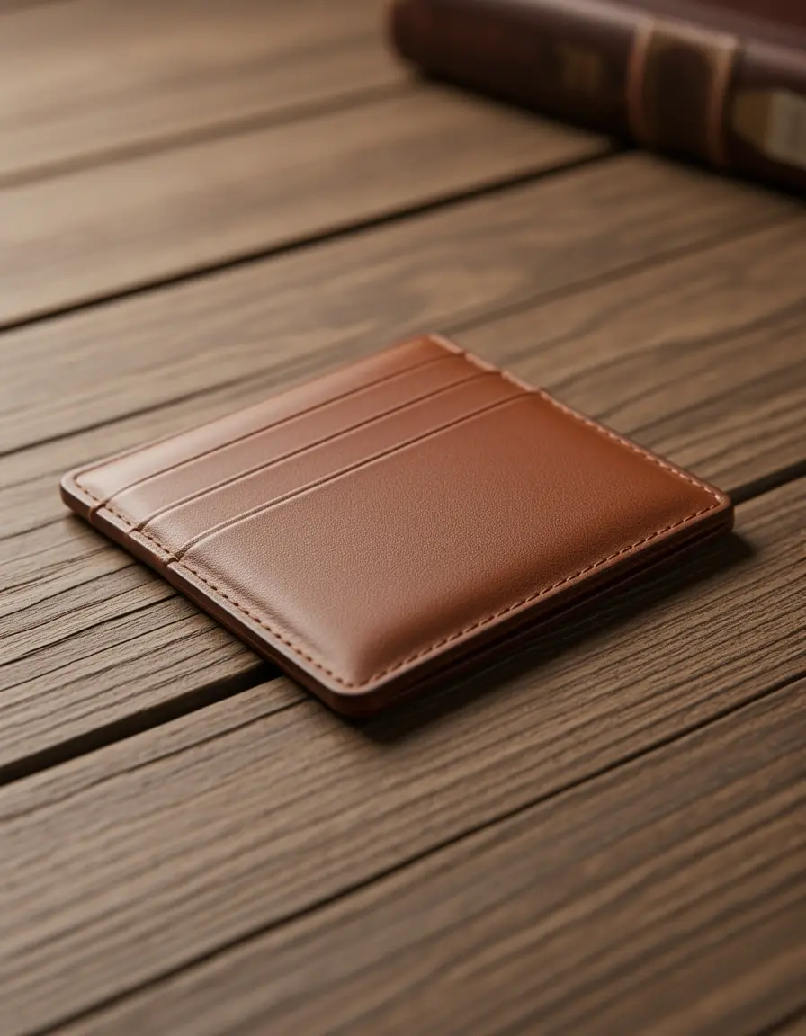 Schlankes Leder Kartenetui Damen Geldbörsen aus Leder minimalistisch