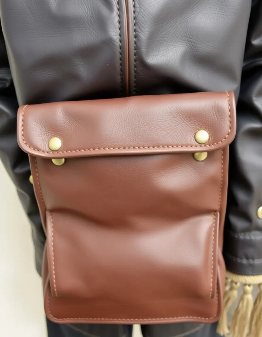 Dunkelblaue Vintage-Lederhandtasche mit Patina-Potenzial