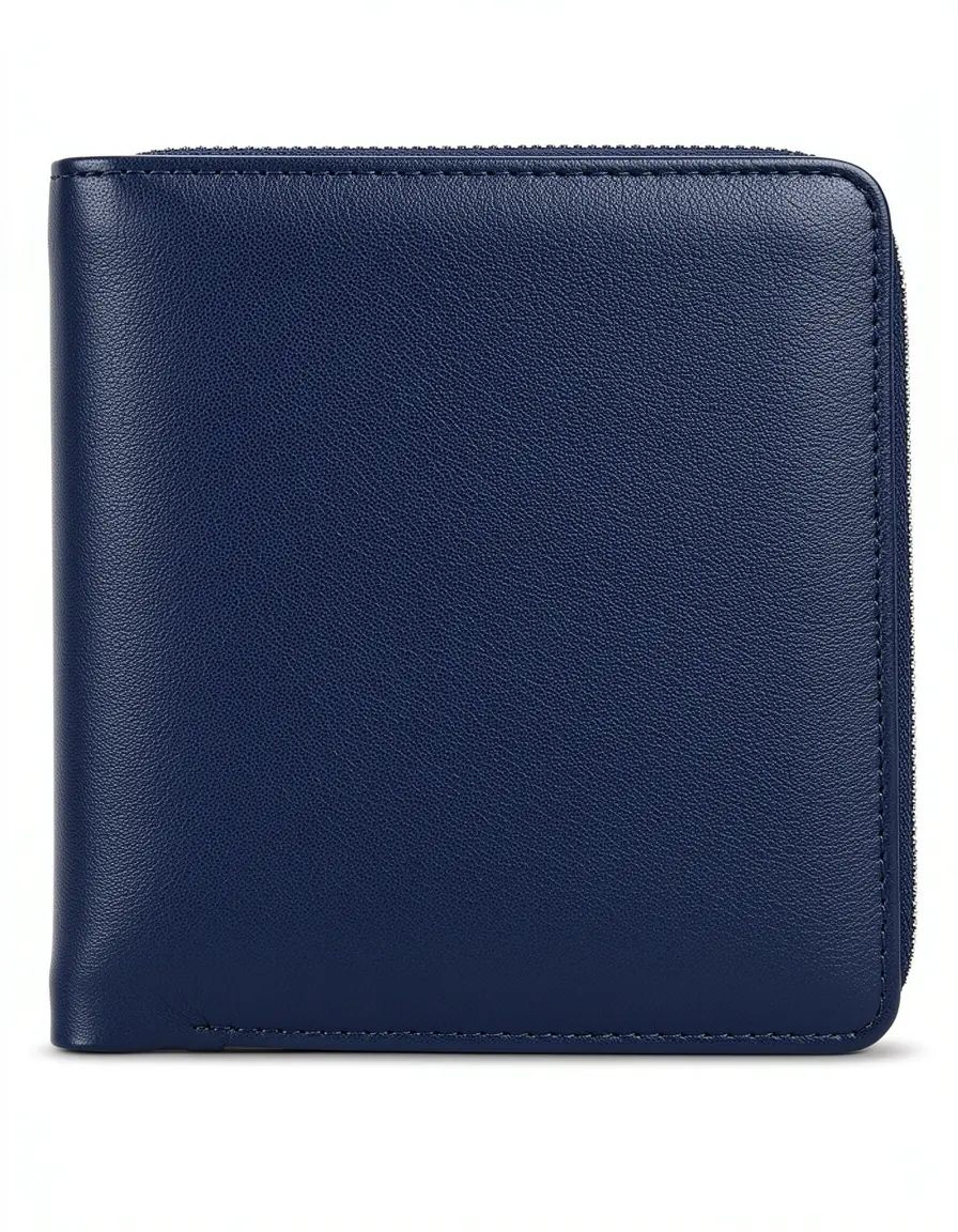 Navyblaue Leder Clutch