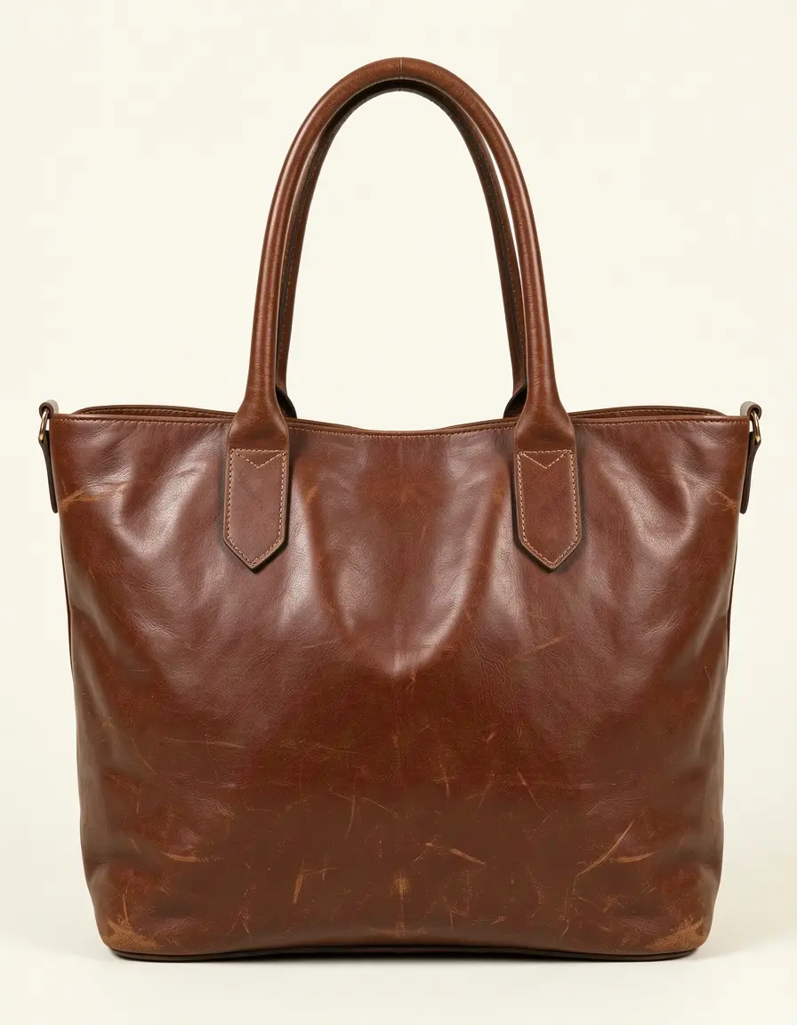 Vintage Style braune Leder Tote Bag für Frauen