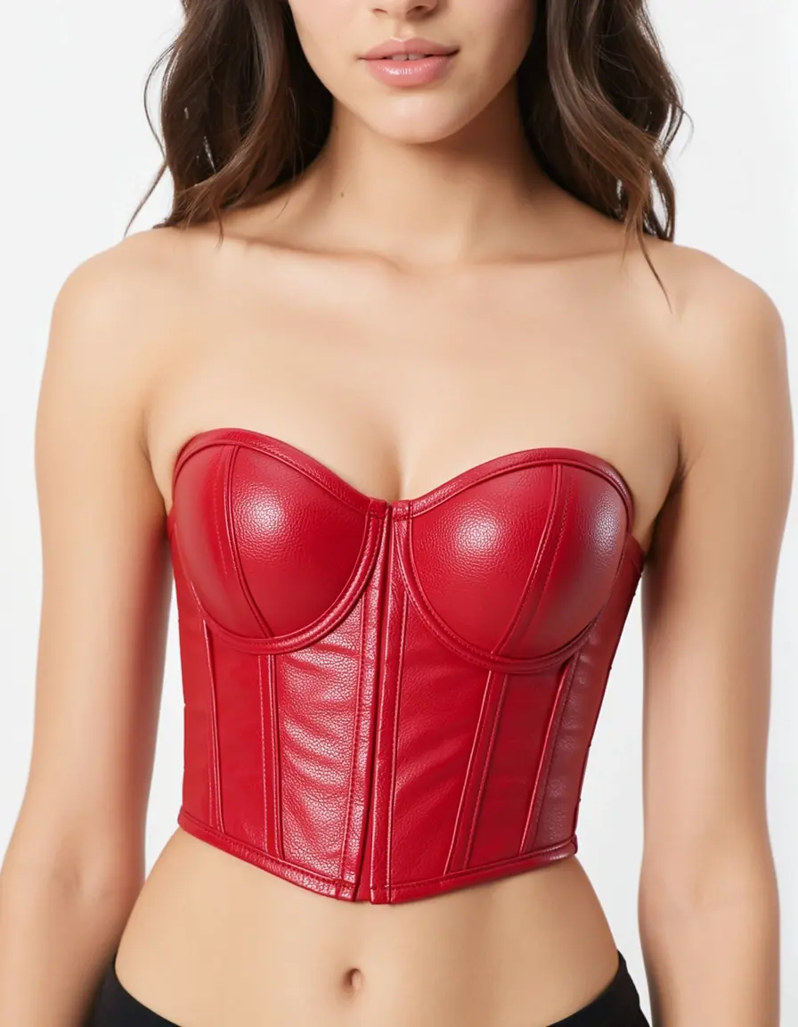 Rotes Lederkorsett für Damen