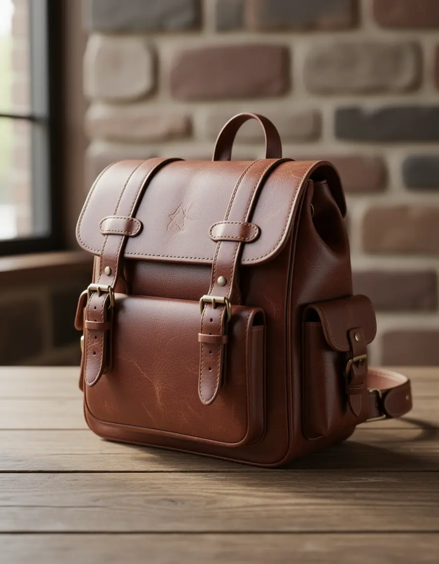 Kleiner Damen Leder Rucksack für das Nötigste
