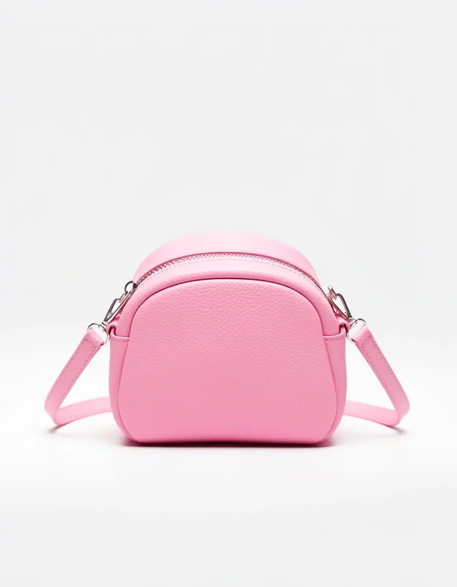 Kleine pinke Mini-Lederhandtasche