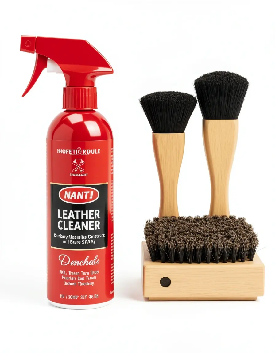 Lederpflege Set mit Reinigungsspray und Bürste für Profis