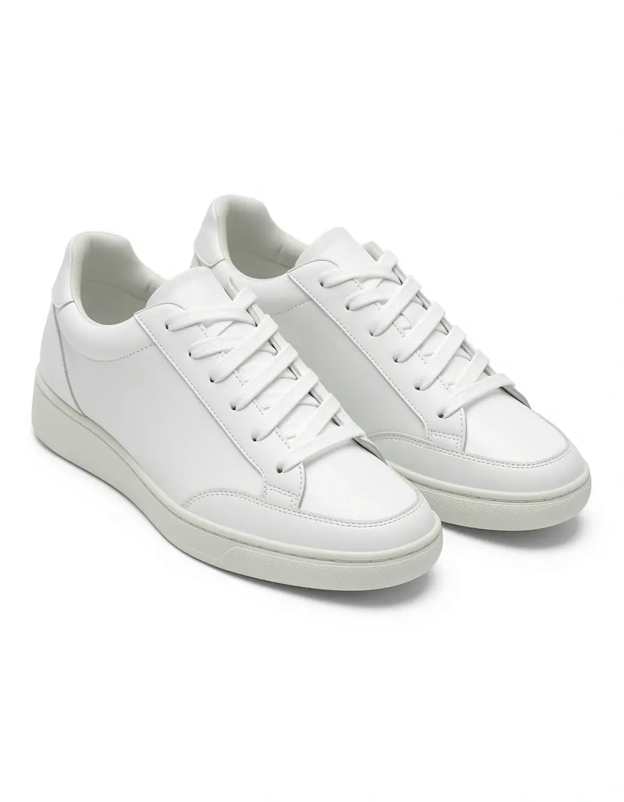 Weiße Leder Sneaker für Damen aus hochwertigem Glattleder